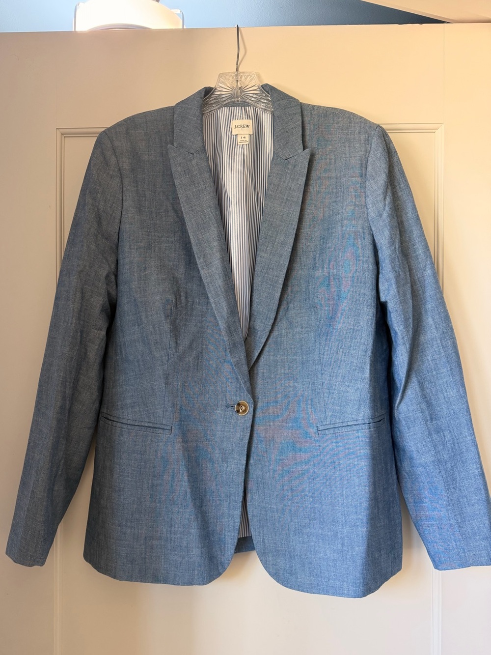 J Crew blue single button blazer